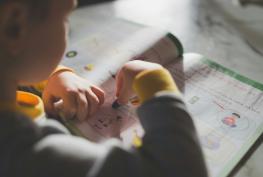 Child colouring, work, archive, school, SEND