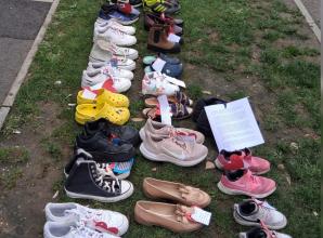 'Empty shoes' mourn the loss of schooling for special needs children