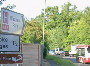 Bus going towards Wexham Park Hospital. Photo via Google.