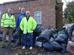 Volunteers collect 30 bags of litter in village clean