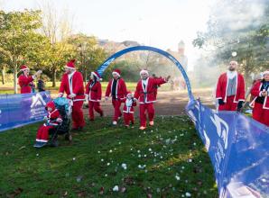 Santas raise thousands for Alexander Devine through annual dash in Windsor