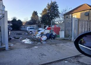 Residents hit out at 'eyesore' rubbish pile behind Slough flats