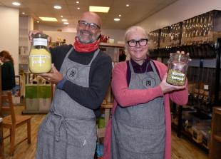 Volunteers and supporters celebrate re-opening of Filling Good's High Street shop
