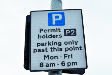 Parking permit sign