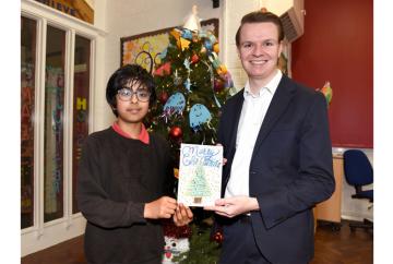 Maidenhead school pupil 'very happy' to win Christmas card competition