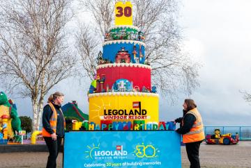 Legoland Windsor unveils giant cake to mark 30th year Legoland Windsor unveils giant cake to mark 30th year