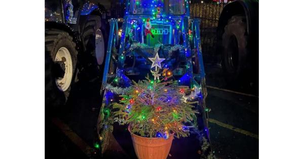 Farmers showcase decorated tractors during festive fundraiser
