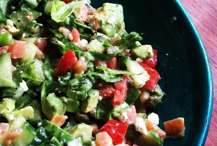 Feeding Time Blog: Skinny smoked salmon salad