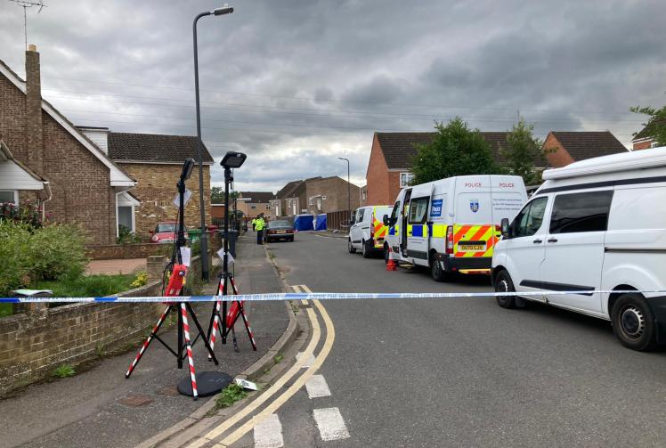 The police cordon in Rochfords Gardens (Muhammad trial)