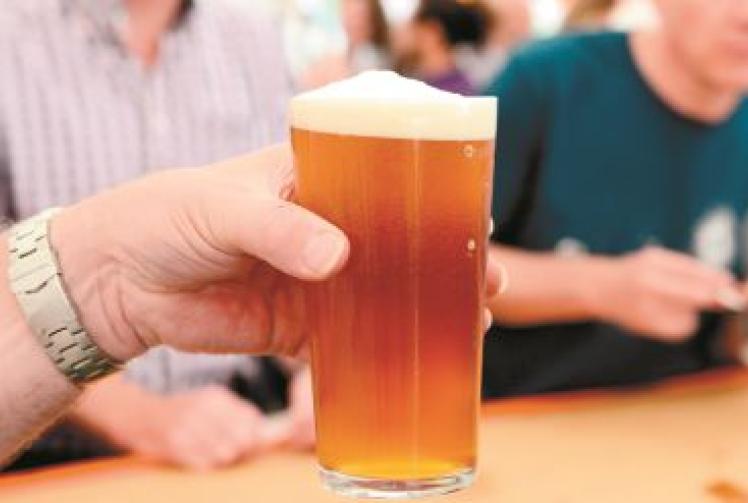Glasses at the ready for Twyford Beer Festival - with 100+ beers to sample