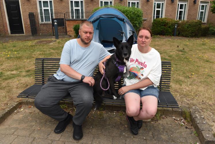 Couple living in tent outside Maidenhead Town Hall not a 'priority' for housing