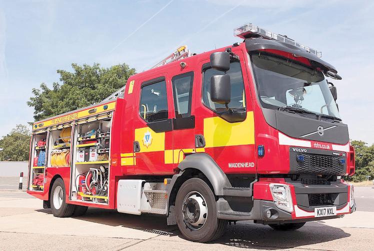 Crews at the scene of fire in first-floor maisonette in Maidenhead