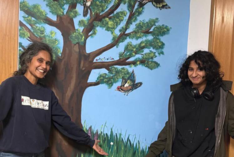 Teen artists turn blank walls into bold mural at Maidenhead Community Centre