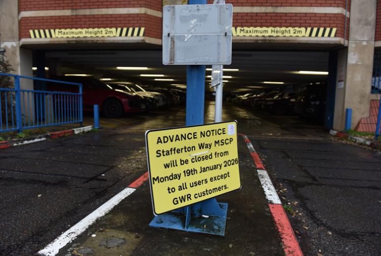 Stafferton Way car park to partially close due to 'damage' from vandalism incidents