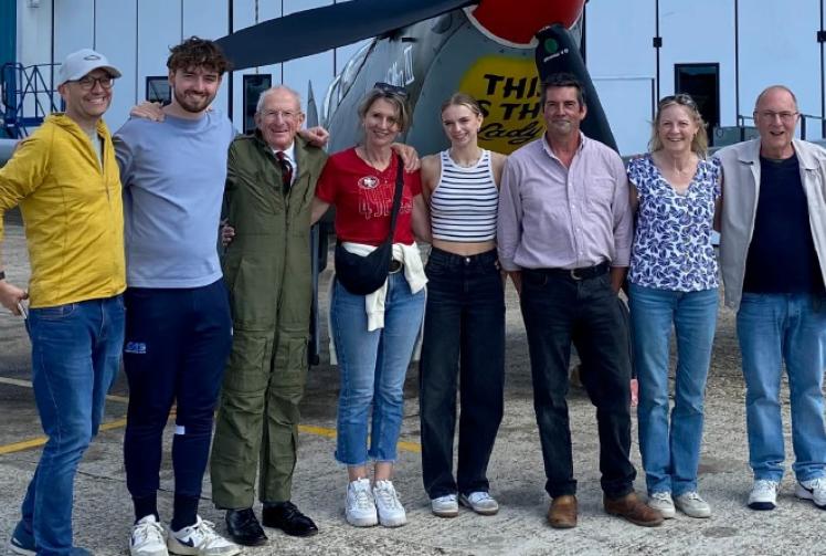 Legion president flies in Spitfire for 90th birthday