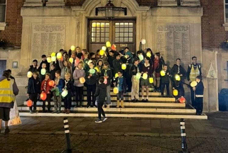 Bonfire night with lanterns in aid of scout group headquarters